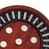 Magnetic Push Slider Stress Relief Handmade Rosewood Crafted Rotating Fidget Toys for ADHD Lion Head - Extra Image