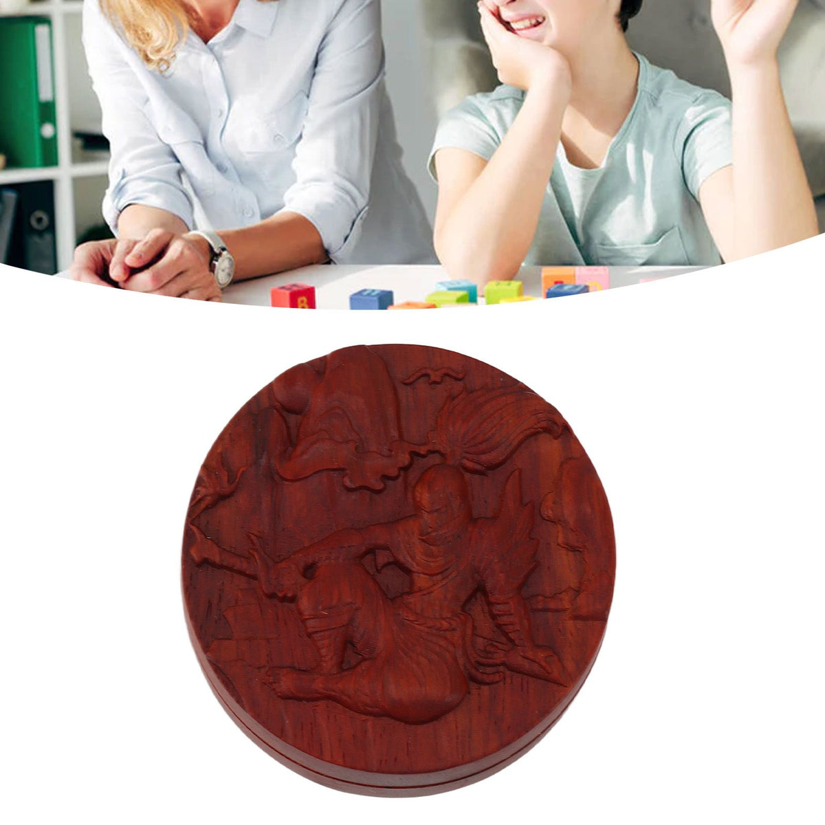 Magnetic Push Slider Stress Relief Handmade Rosewood Crafted Rotating Fidget Toys for ADHD juvenile