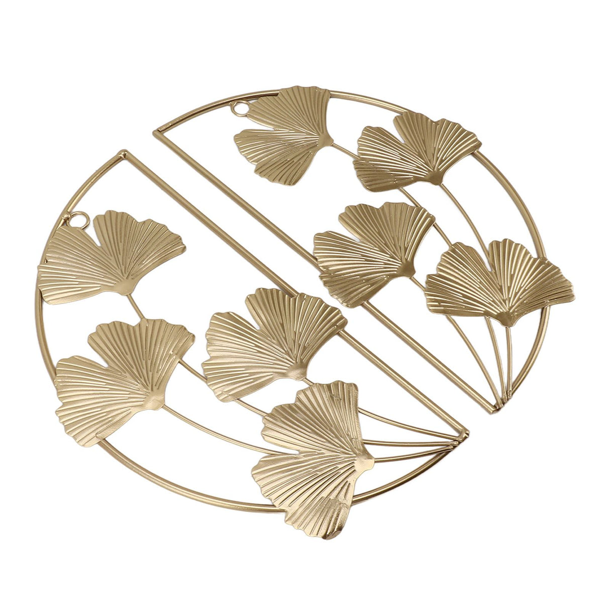 Golden Ginkgo Leaf Wall Hanging Decor Golden Iron Art Wall Sculpture Wall Decor for Living Room Office Study