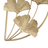 Golden Ginkgo Leaf Wall Hanging Decor Golden Iron Art Wall Sculpture Wall Decor for Living Room Office Study - Extra Image