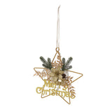 Christmas Hanging Decorative Wreath Handmade Unique Pine Cone Wall Decoration for Birthday Holiday Room Decorations 6127 - Side View