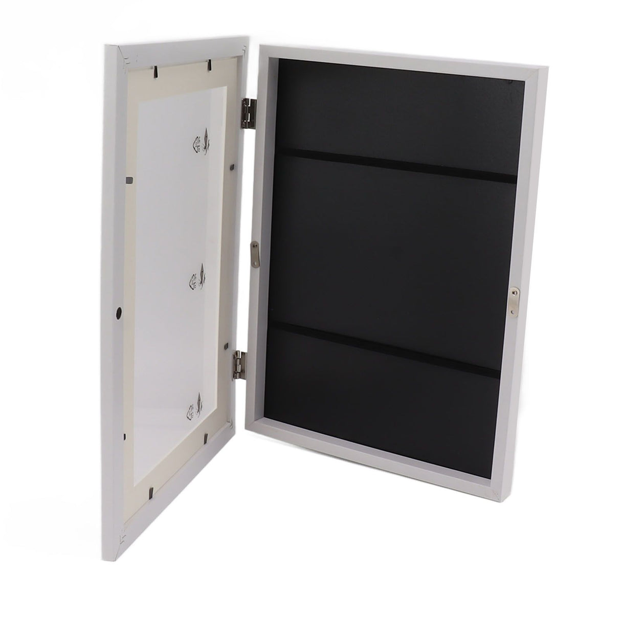 Kids Art Frame Density Board PS Magnetic Front Opening Changeable Artwork Display Frame Holds 50PCS Pictures for Crafts Drawing Schoolwork White