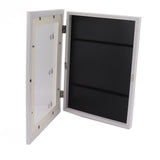 Kids Art Frame Density Board PS Magnetic Front Opening Changeable Artwork Display Frame Holds 50PCS Pictures for Crafts Drawing Schoolwork White