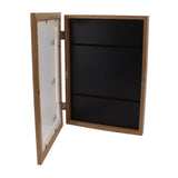 Kids Art Frame Density Board PS Magnetic Front Opening Changeable Artwork Display Frame Holds 50PCS Pictures for Crafts Drawing Schoolwork Brown