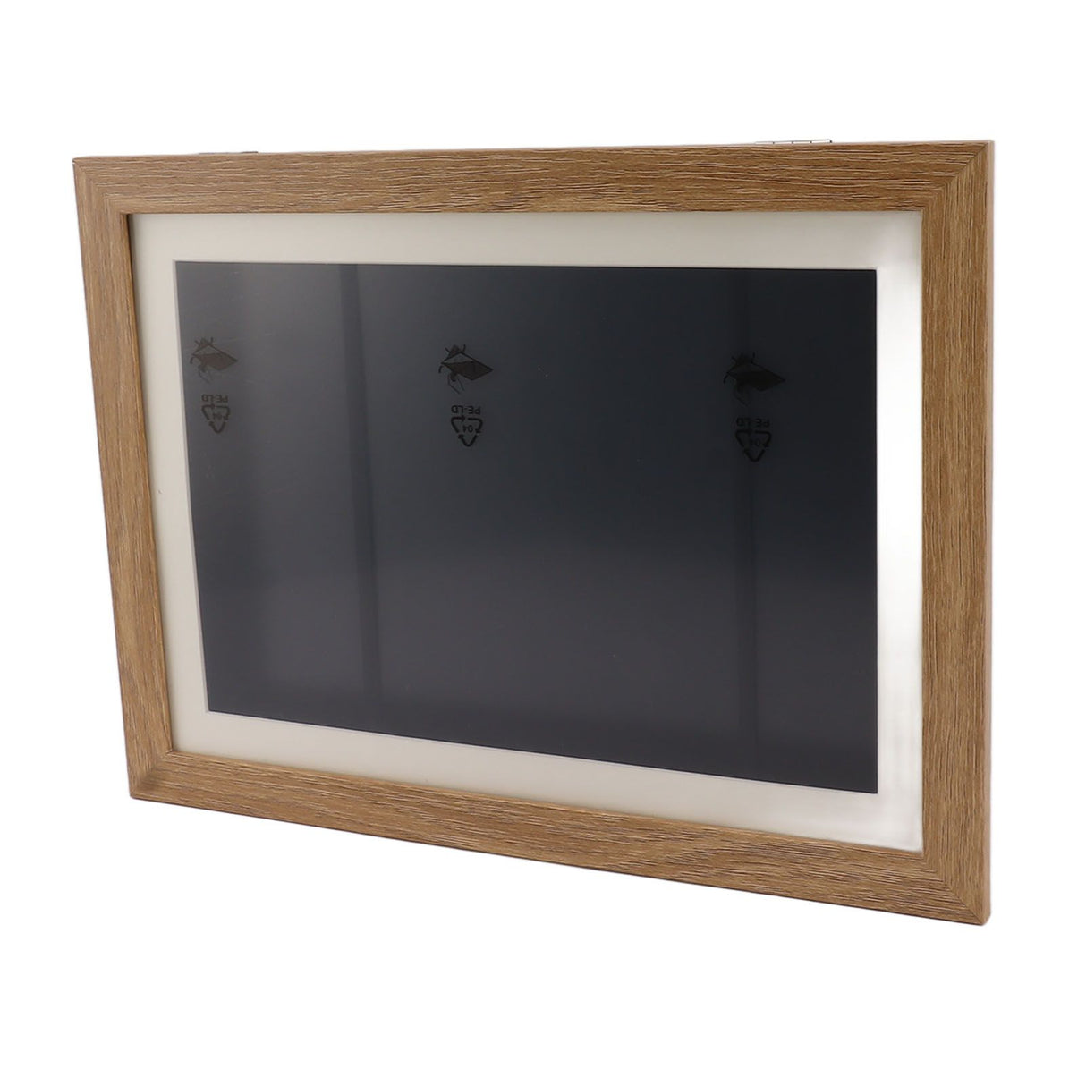 Kids Art Frame Density Board PS Magnetic Front Opening Changeable Artwork Display Frame Holds 50PCS Pictures for Crafts Drawing Schoolwork Brown