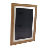 Kids Art Frame Density Board PS Magnetic Front Opening Changeable Artwork Display Frame Holds 50PCS Pictures for Crafts Drawing Schoolwork Brown