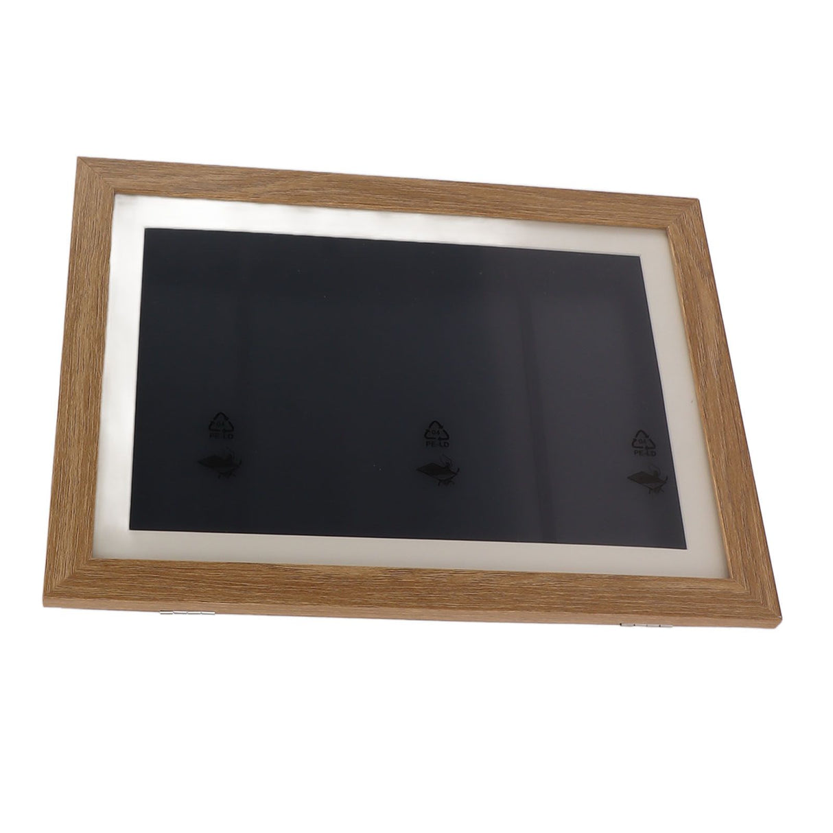 Kids Art Frame Density Board PS Magnetic Front Opening Changeable Artwork Display Frame Holds 50PCS Pictures for Crafts Drawing Schoolwork Brown