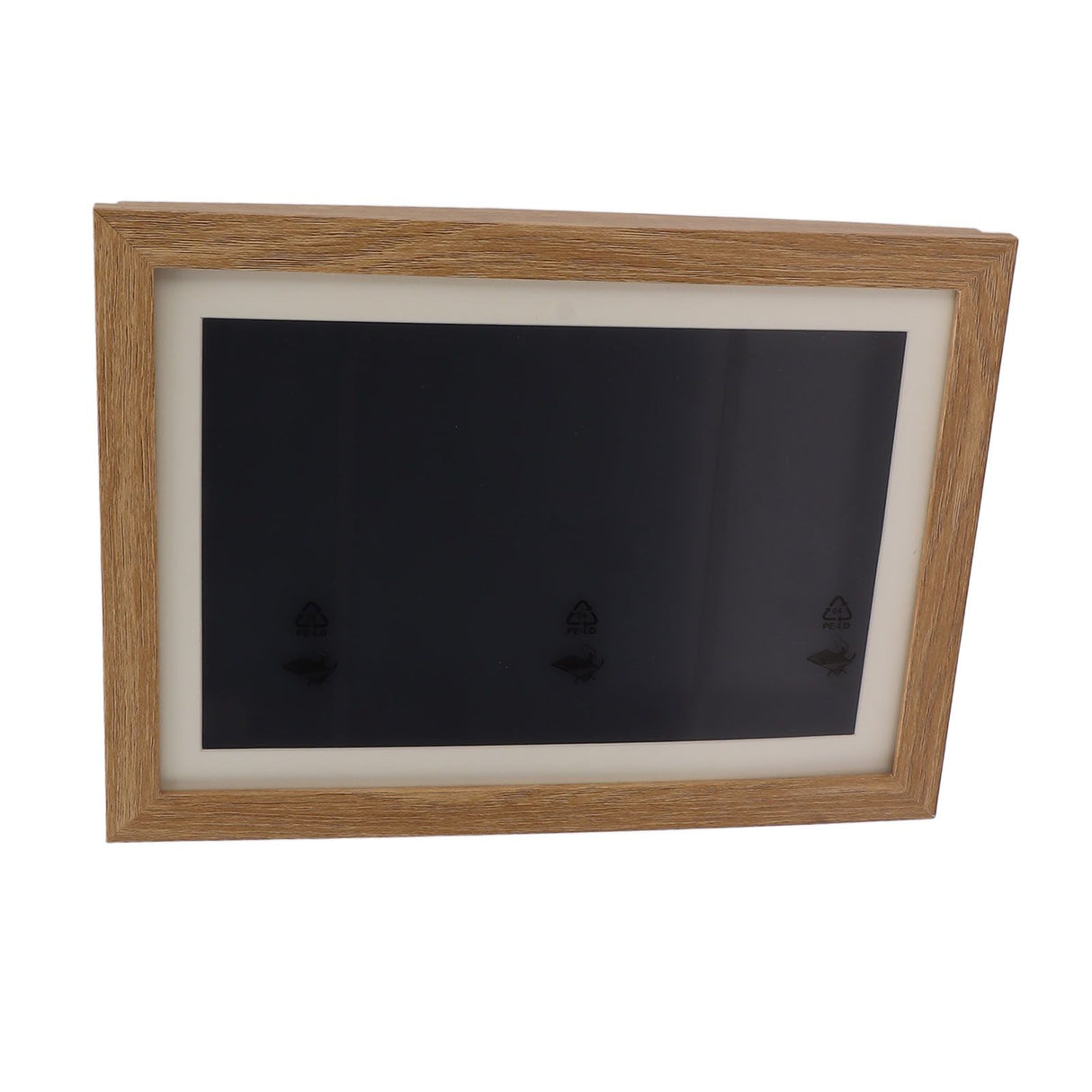 Kids Art Frame Density Board PS Magnetic Front Opening Changeable Artwork Display Frame Holds 50PCS Pictures for Crafts Drawing Schoolwork Brown
