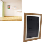 Kids Art Frame Density Board PS Magnetic Front Opening Changeable Artwork Display Frame Holds 50PCS Pictures for Crafts Drawing Schoolwork Brown