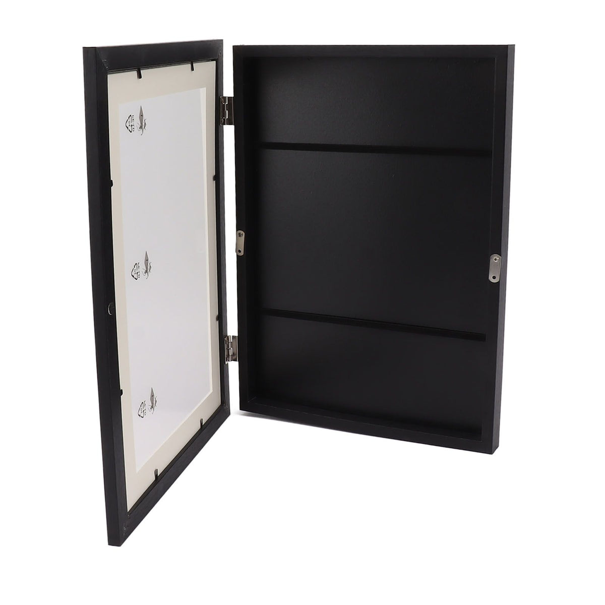 Kids Art Frame Density Board PS Magnetic Front Opening Changeable Artwork Display Frame Holds 50PCS Pictures for Crafts Drawing Schoolwork Black