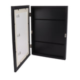 Kids Art Frame Density Board PS Magnetic Front Opening Changeable Artwork Display Frame Holds 50PCS Pictures for Crafts Drawing Schoolwork Black - Front View