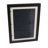 Kids Art Frame Density Board PS Magnetic Front Opening Changeable Artwork Display Frame Holds 50PCS Pictures for Crafts Drawing Schoolwork Black