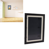 Kids Art Frame Density Board PS Magnetic Front Opening Changeable Artwork Display Frame Holds 50PCS Pictures for Crafts Drawing Schoolwork Black