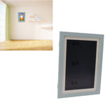 Kids Art Frame Density Board PS Magnetic Front Opening Changeable Artwork Display Frame Holds 50PCS Pictures for Crafts Drawing Schoolwork Blue