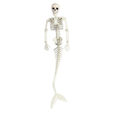Life Size Skeleton Mermaid Halloween Outdoor Decorations Movable Posable Joints Realistic Full Body Skeleton Mermaid Props - 45-Degree Angle
