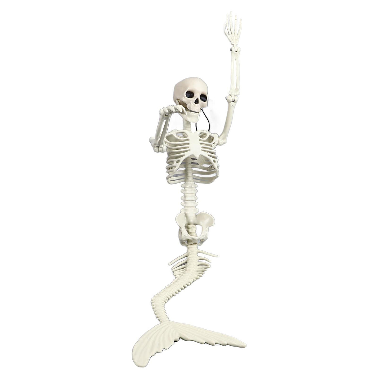 Life Size Skeleton Mermaid Halloween Outdoor Decorations Movable Posable Joints Realistic Full Body Skeleton Mermaid Props