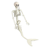 Life Size Skeleton Mermaid Halloween Outdoor Decorations Movable Posable Joints Realistic Full Body Skeleton Mermaid Props