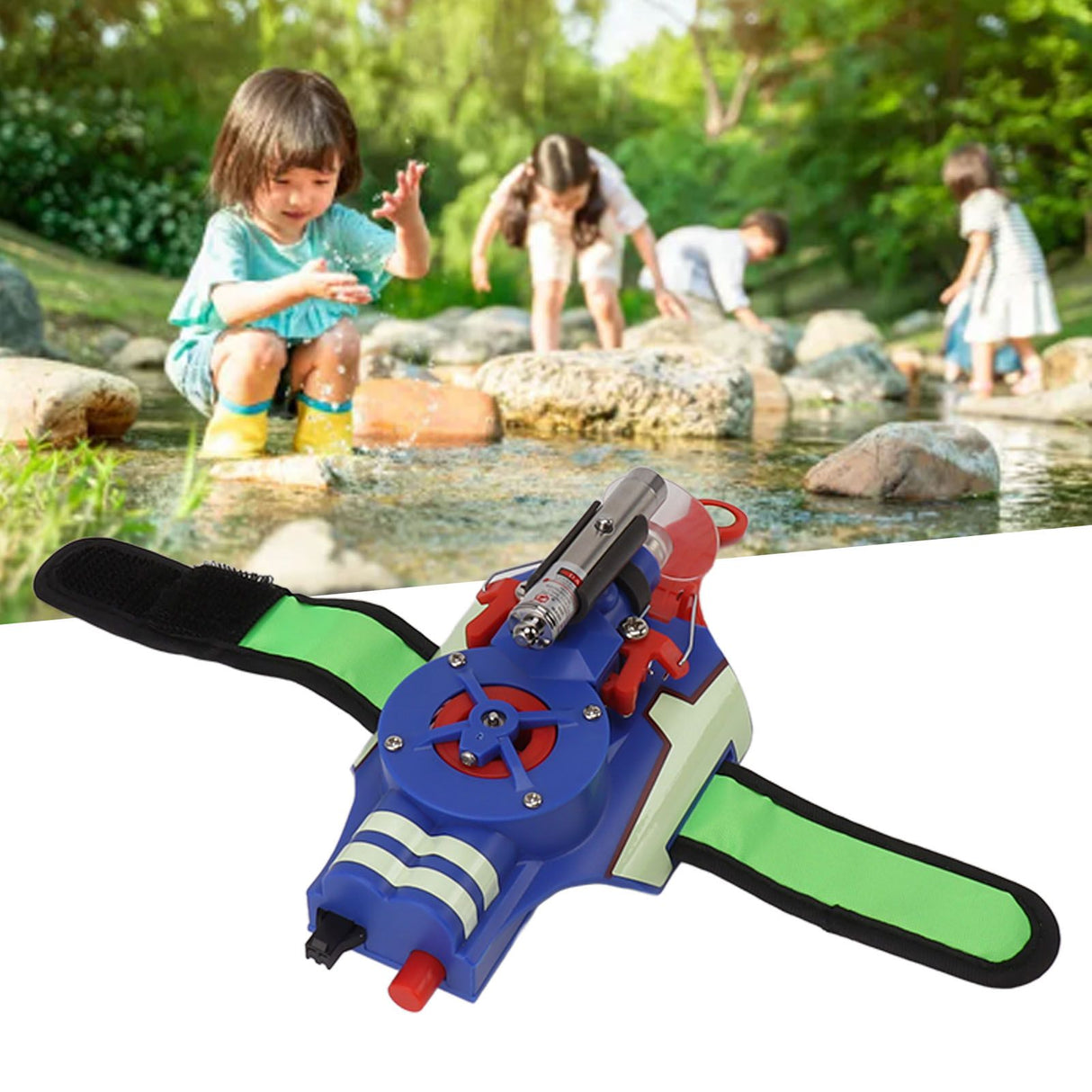 Web Launcher String Shooters Toy Spider Web Shooters with Glowing Luminous Laser 3M Effective Distance Cool Stuff Fun Toys for Men Kids Blue