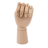 Flexible Wooden Hand Model Moveable Wooden Artists Manikin Hand Figure Hand Model for Sketching Drawing Painting 7116A 0101 Left Hand Small - Front View