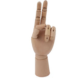 Flexible Wooden Hand Model Moveable Wooden Artists Manikin Hand Figure Hand Model for Sketching Drawing Painting 7116A 0101 Left Hand Small