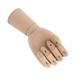 Flexible Wooden Hand Model Moveable Wooden Artists Manikin Hand Figure Hand Model for Sketching Drawing Painting 7116A 0101 Left Hand Small
