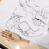 Flexible Wooden Hand Model Moveable Wooden Artists Manikin Hand Figure Hand Model for Sketching Drawing Painting 7116A 0201 Right Hand Small