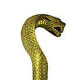 Mystical Pharaoh Accessory Ancient Egyptian Style Staff Scepter Costume Accessory Prop for Halloween Dress Up Parties Golden Snake Head - Low Angle