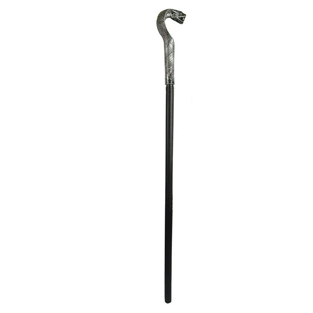 Mystical Pharaoh Accessory Ancient Egyptian Style Staff Scepter Costume Accessory Prop for Halloween Dress Up Parties Silver Snake Head