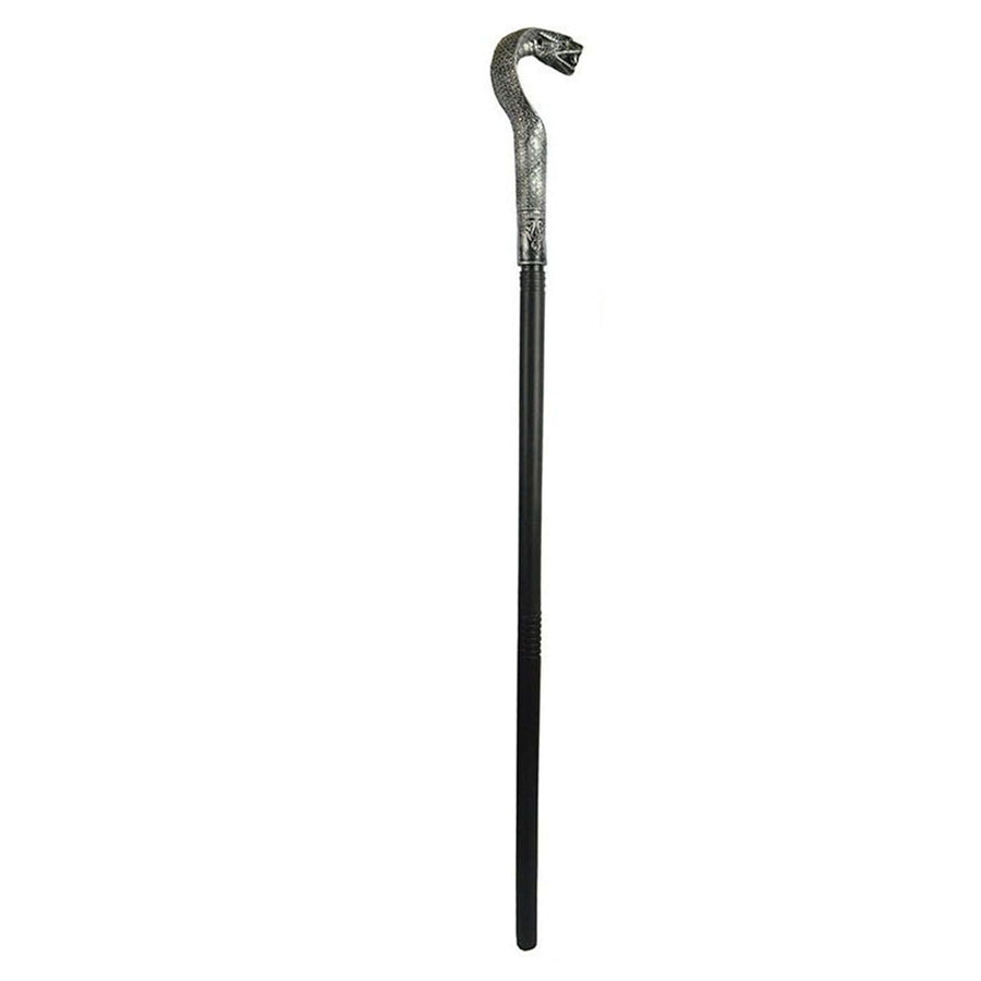 Mystical Pharaoh Accessory Ancient Egyptian Style Staff Scepter Costume Accessory Prop for Halloween Dress Up Parties Silver Snake Head