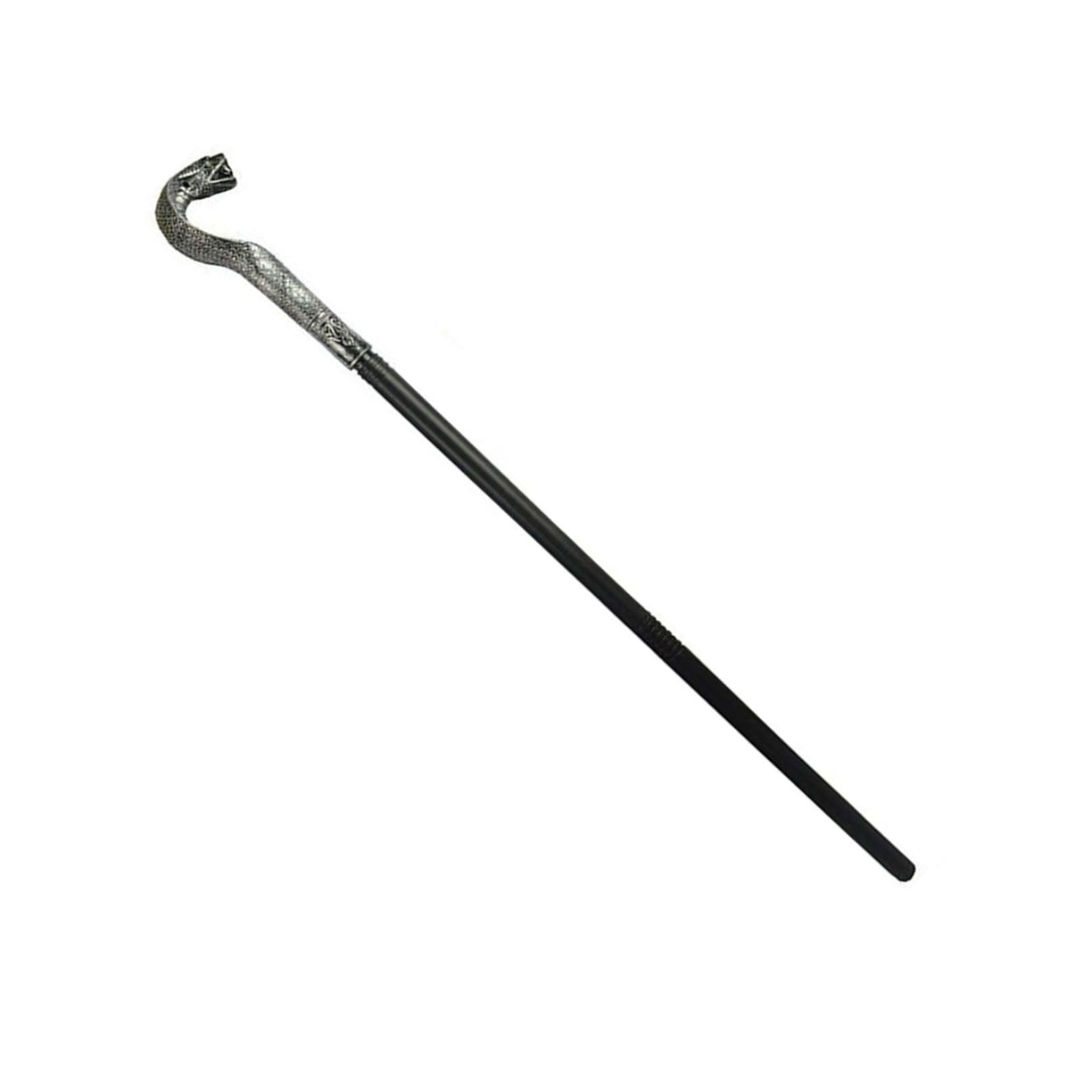 Mystical Pharaoh Accessory Ancient Egyptian Style Staff Scepter Costume Accessory Prop for Halloween Dress Up Parties Silver Snake Head