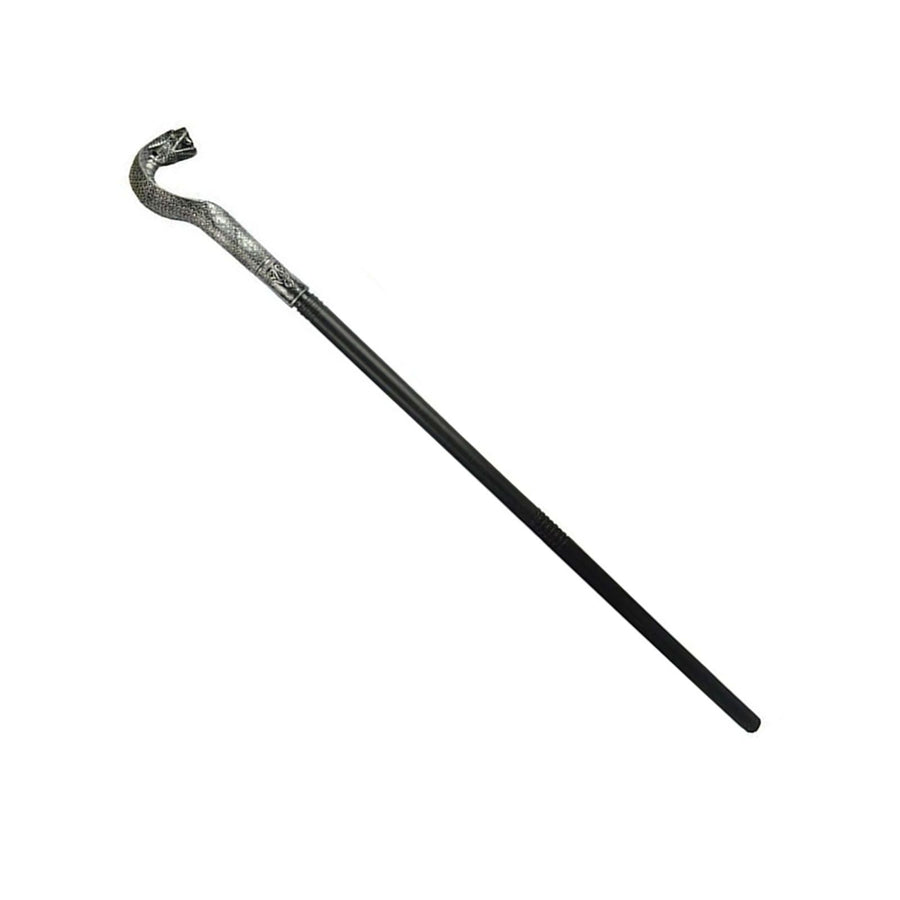 Mystical Pharaoh Accessory Ancient Egyptian Style Staff Scepter Costume Accessory Prop for Halloween Dress Up Parties Silver Snake Head