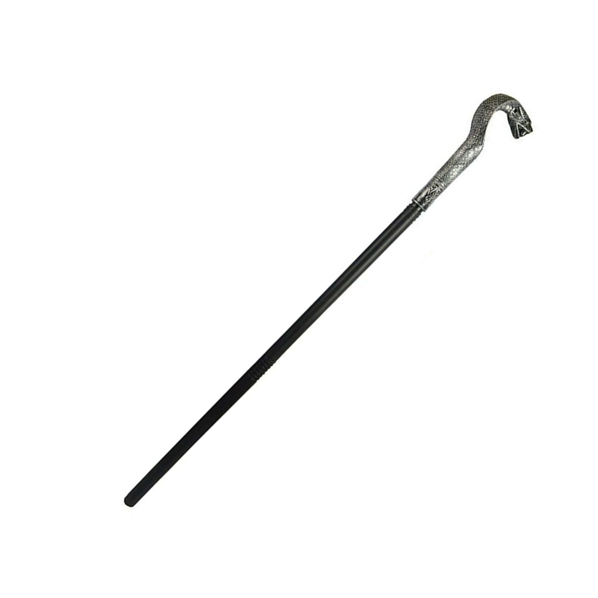 Mystical Pharaoh Accessory Ancient Egyptian Style Staff Scepter Costume Accessory Prop for Halloween Dress Up Parties Silver Snake Head