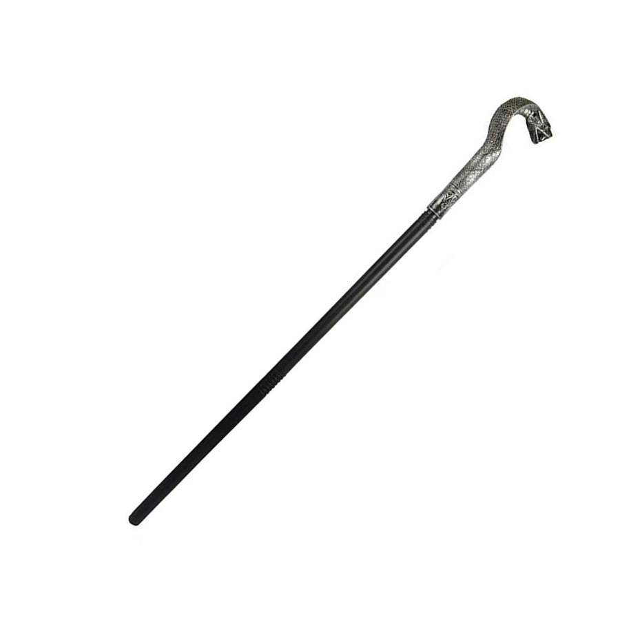 Mystical Pharaoh Accessory Ancient Egyptian Style Staff Scepter Costume Accessory Prop for Halloween Dress Up Parties Silver Snake Head