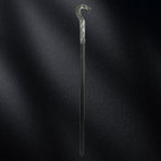 Mystical Pharaoh Accessory Ancient Egyptian Style Staff Scepter Costume Accessory Prop for Halloween Dress Up Parties Silver Snake Head