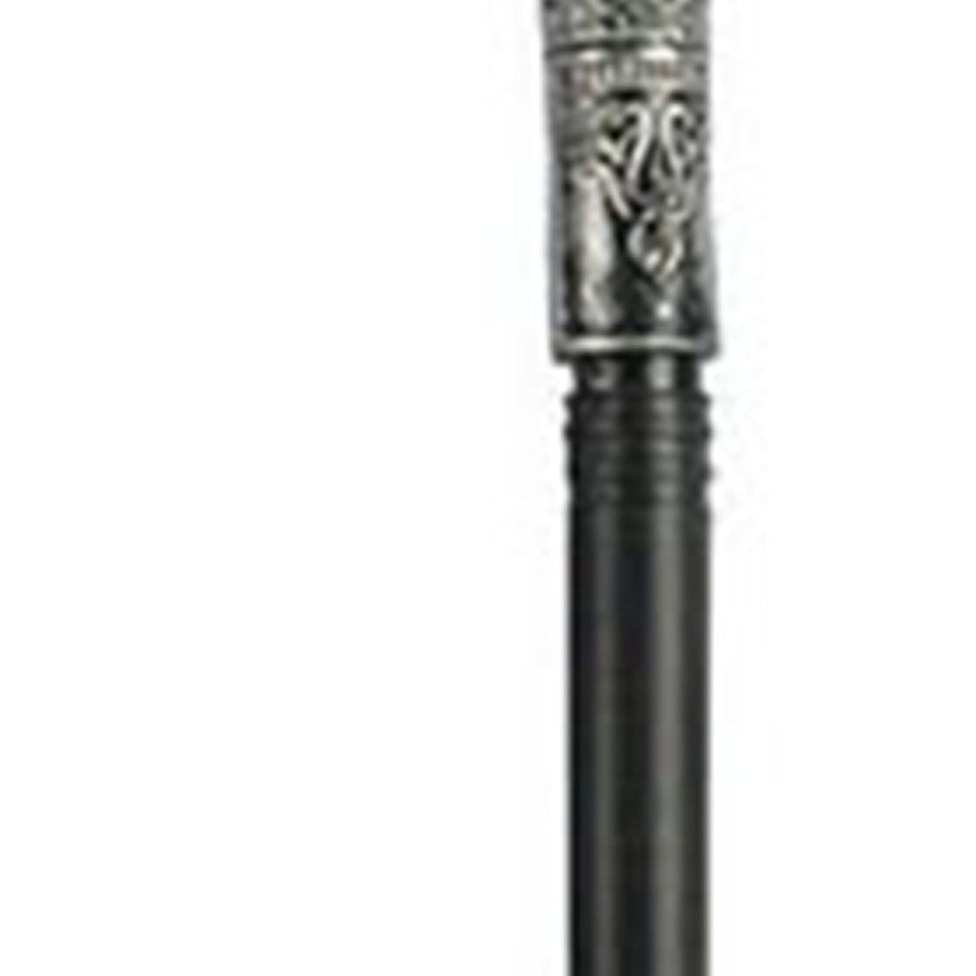 Mystical Pharaoh Accessory Ancient Egyptian Style Staff Scepter Costume Accessory Prop for Halloween Dress Up Parties Silver Snake Head