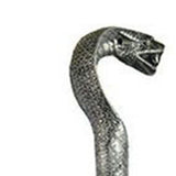 Mystical Pharaoh Accessory Ancient Egyptian Style Staff Scepter Costume Accessory Prop for Halloween Dress Up Parties Silver Snake Head - Extra Image