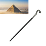Mystical Pharaoh Accessory Ancient Egyptian Style Staff Scepter Costume Accessory Prop for Halloween Dress Up Parties Silver Snake Head