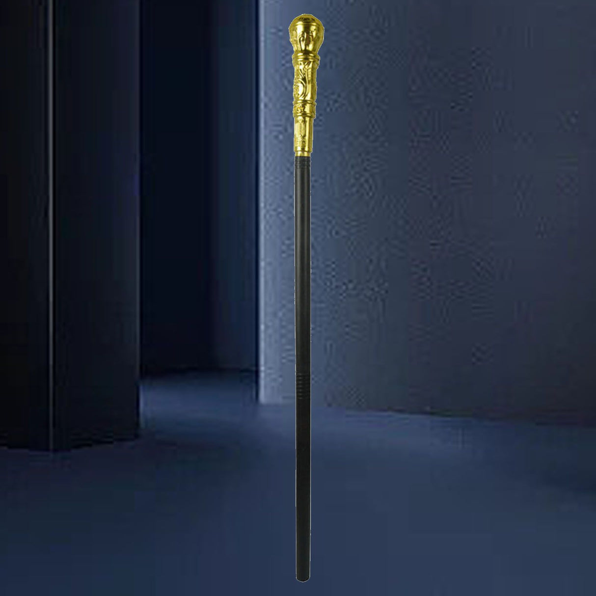 Mystical Pharaoh Accessory Ancient Egyptian Style Staff Scepter Costume Accessory Prop for Halloween Dress Up Parties Golden Round Head