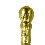 Mystical Pharaoh Accessory Ancient Egyptian Style Staff Scepter Costume Accessory Prop for Halloween Dress Up Parties Golden Round Head