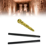 Mystical Pharaoh Accessory Ancient Egyptian Style Staff Scepter Costume Accessory Prop for Halloween Dress Up Parties Golden Round Head - Extra Image
