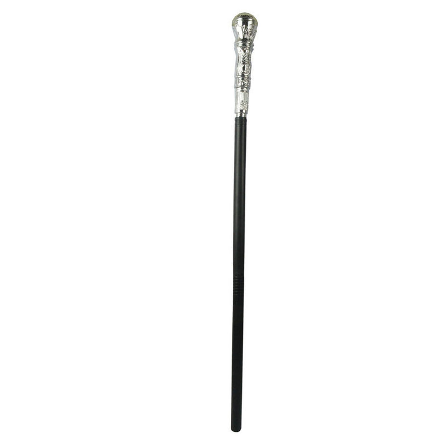 Mystical Pharaoh Accessory Ancient Egyptian Style Staff Scepter Costume Accessory Prop for Halloween Dress Up Parties Silver Round Head