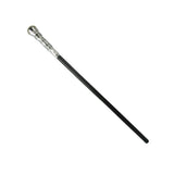 Mystical Pharaoh Accessory Ancient Egyptian Style Staff Scepter Costume Accessory Prop for Halloween Dress Up Parties Silver Round Head - Side View