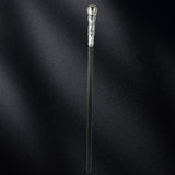 Mystical Pharaoh Accessory Ancient Egyptian Style Staff Scepter Costume Accessory Prop for Halloween Dress Up Parties Silver Round Head