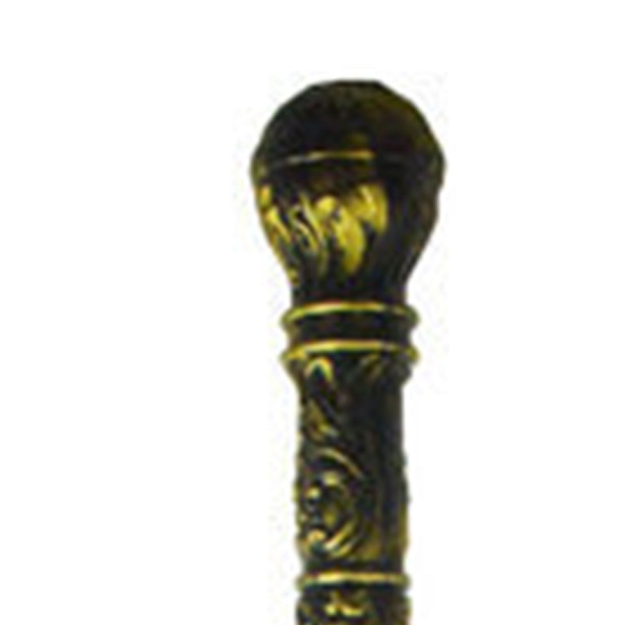 Mystical Pharaoh Accessory Ancient Egyptian Style Staff Scepter Costume Accessory Prop for Halloween Dress Up Parties Golden Bronze Round Head