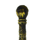 Mystical Pharaoh Accessory Ancient Egyptian Style Staff Scepter Costume Accessory Prop for Halloween Dress Up Parties Golden Bronze Round Head