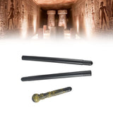 Mystical Pharaoh Accessory Ancient Egyptian Style Staff Scepter Costume Accessory Prop for Halloween Dress Up Parties Golden Bronze Round Head - Extra Image