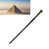 Mystical Pharaoh Accessory Ancient Egyptian Style Staff Scepter Costume Accessory Prop for Halloween Dress Up Parties Golden Bronze Round Head - Extra Image