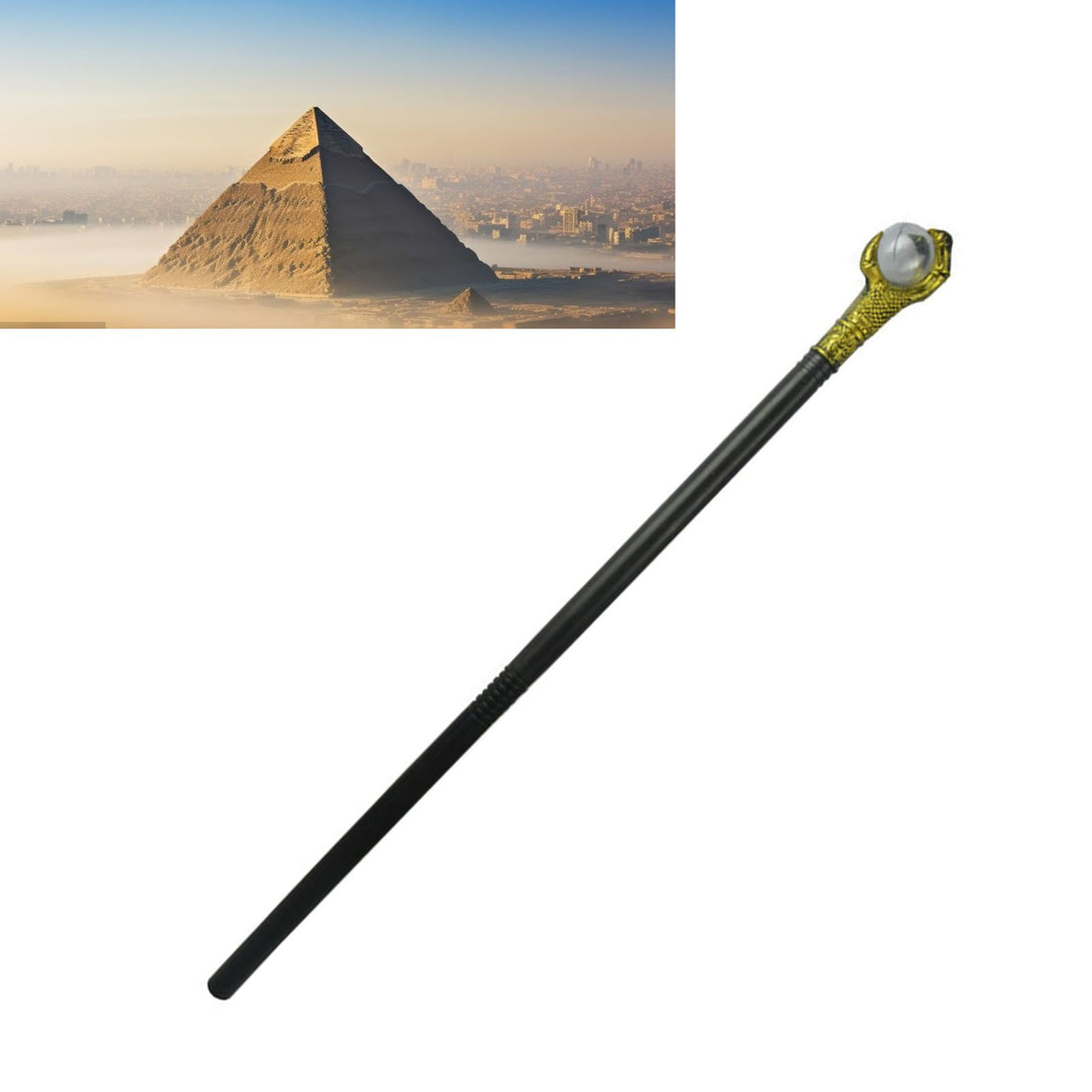 Mystical Pharaoh Accessory Ancient Egyptian Style Staff Scepter Costume Accessory Prop for Halloween Dress Up Parties Golden Claw