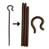 Egypt Pharaoh Scepter Shepherd Costume Crook Staff Halloween Crutch Stick Cosplay Decoration Cane Prop Wand Decorative Plastic Party Crutch - Top-Down View