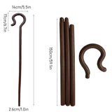 Egypt Pharaoh Scepter Shepherd Costume Crook Staff Halloween Crutch Stick Cosplay Decoration Cane Prop Wand Decorative Plastic Party Crutch
